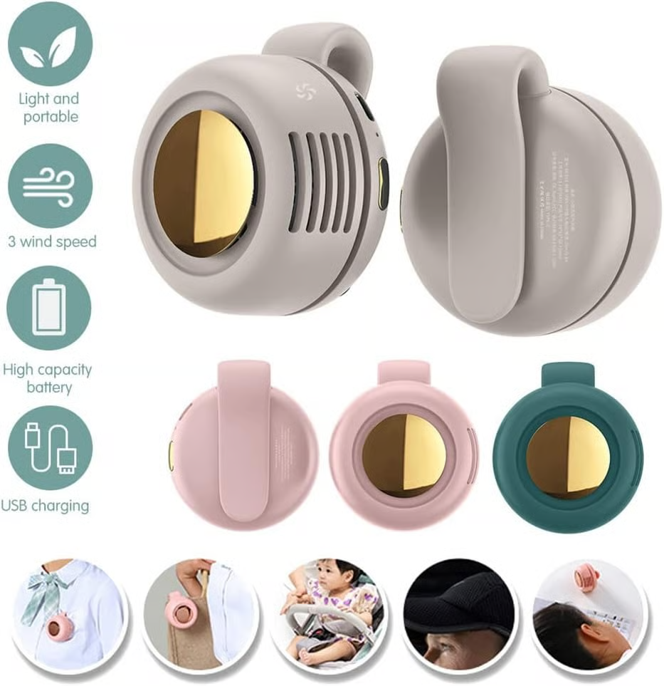 Mini Bladeless Clip-On Portable Fan