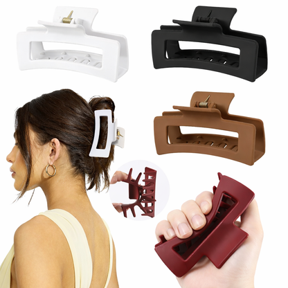 Silicone Soft Non-Breaking Hair Claw Clip | Large Flexible Hair Clip for Thick Hair