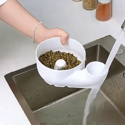 4-in-1 Fruit & Vegetable Washing Bowl | Automatic Fruit Washer, Salad Spinner & Colander