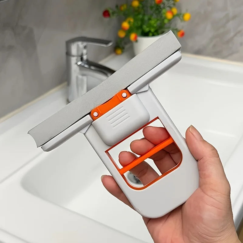 Powerful Squeeze Folding Mini Mop | Portable Handheld Sponge Mop with Replaceable Heads
