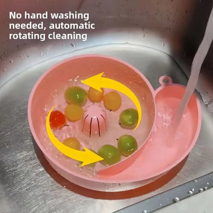4-in-1 Fruit & Vegetable Washing Bowl | Automatic Fruit Washer, Salad Spinner & Colander