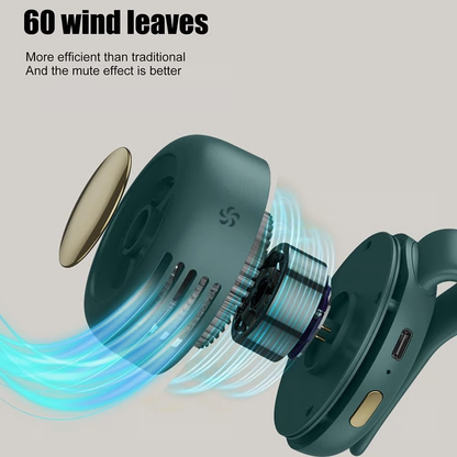 Mini Bladeless Clip-On Portable Fan