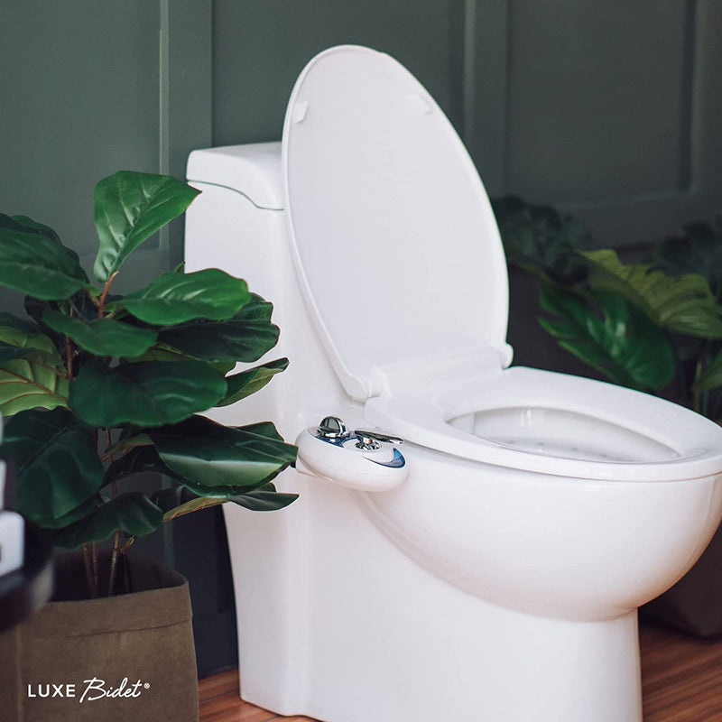 Non-Electric Bidet Toilet Attachment with Self-Cleaning