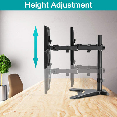 Dual Monitor Stand -  Mount Fits 2 Screens 