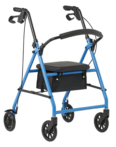 Walkers For Seniors - Mobility Folding Steel Rollator Walker