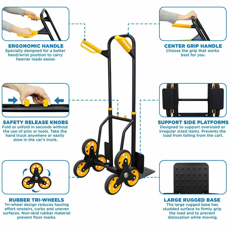 Heavy Duty Stair Climbing Convertible Hand Truck Dolly