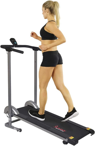 Foldable Treadmill - Manual Walking Treadmill (Gray)