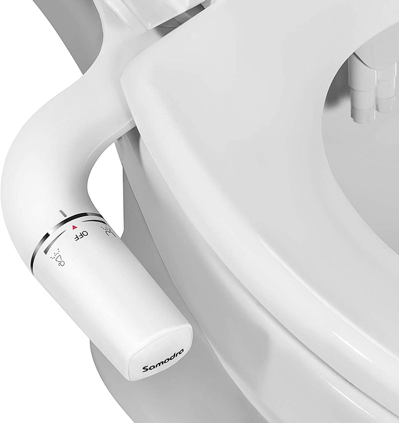 Ultra-Slim Bidet - Minimalist Bidet for Toilet with Non-Electric Dual Nozzle