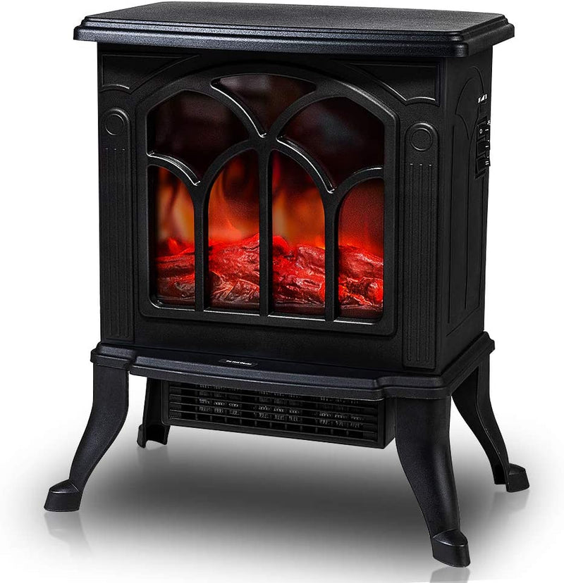 Electric Fireplace Heater - Portable Wood Fireplace Stove (1500W)