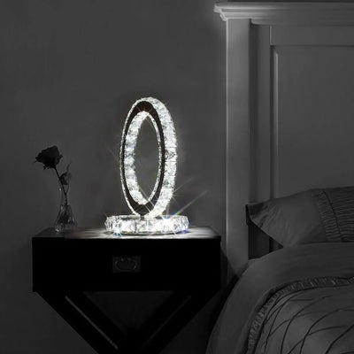 Round Crystal Table Lamp Led Strip
