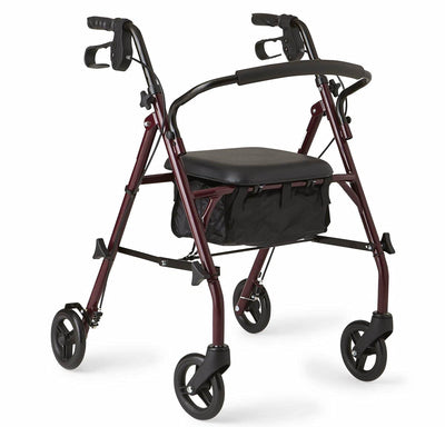 Rollator Walker with Seat - Supports up to 350 Lbs