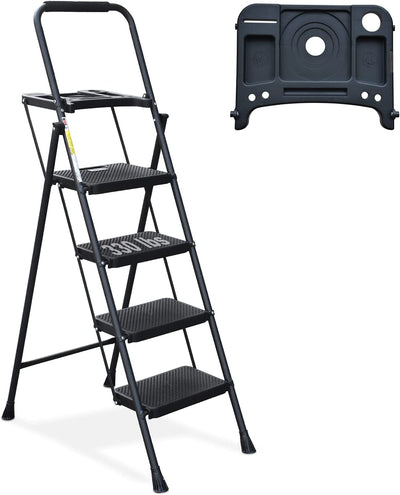 4 Step Safety Ladder (Sturdy Steel Ladder)