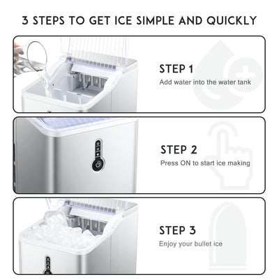 Ice Maker Countertop - 26Lbs Portable Ice Maker