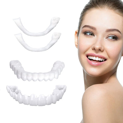 Fake Teeth, 2 PCS Veneers Dentures Socket for Women and Men