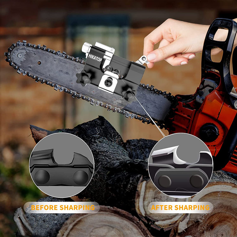 Chainsaw Chain Sharpener Jig - Portable Crank Chainsaw Sharpener Tool 