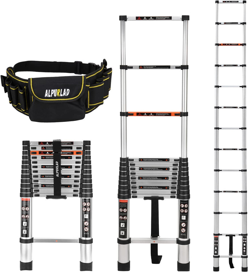 Telescoping Ladder - Aluminum Extension Ladders for RV, Loft, Attic, Home