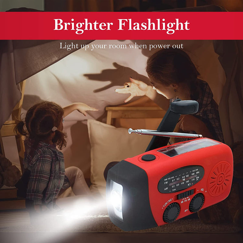Emergency Hand Crank Radio with LED Flashlight