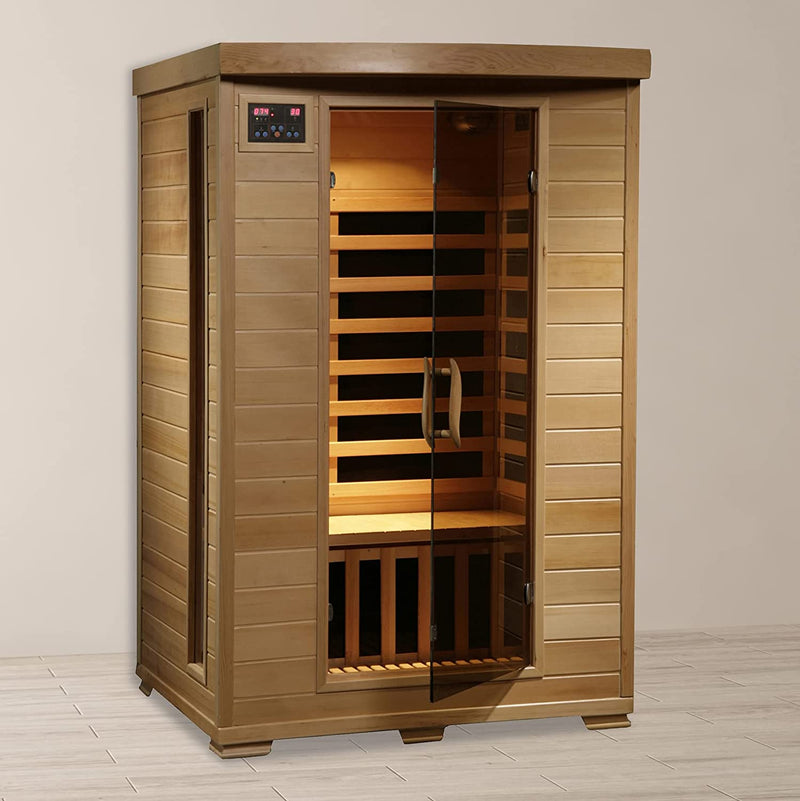 Heatwave Radiant Saunas 2-Person Hemlock Infrared Sauna with 6 Carbon Heaters