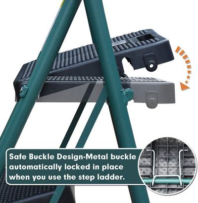 4 Step Safety Ladder (Sturdy Steel Ladder)