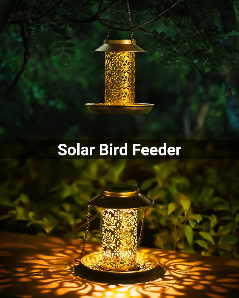Solar Bird Feeder for Outdoors Hanging