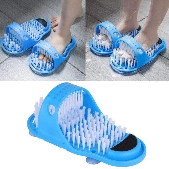 Foot shower scrubber