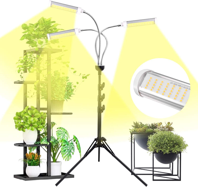 Freestanding LED Triple Head Full Spectrum Indoor Plant Grow Lights