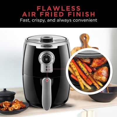 Small Compact Air Fryer Healthy Cooking (2 Qt Nonstick)