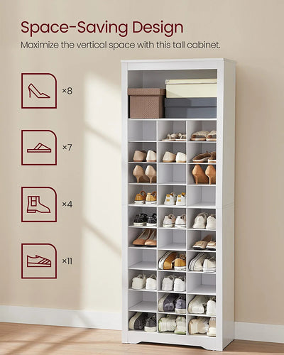 Shoe Storage Cabinet, 10-Tier Shoe Rack Organizer (Holds 30 Shoes)