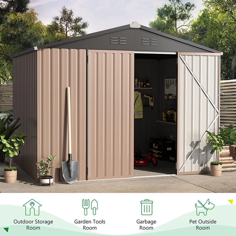 8 X 6FT Outdoor Storage Shed - Shed for Backyard