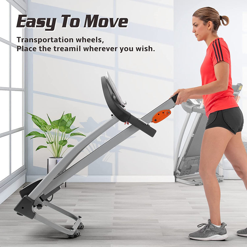 Foldable Electric Treadmill 300LBS Weight Capacity