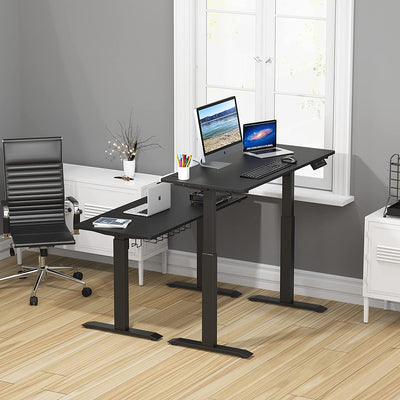 Electric Height Adjustable Standing Desk, 48 X 24 Inches, Black