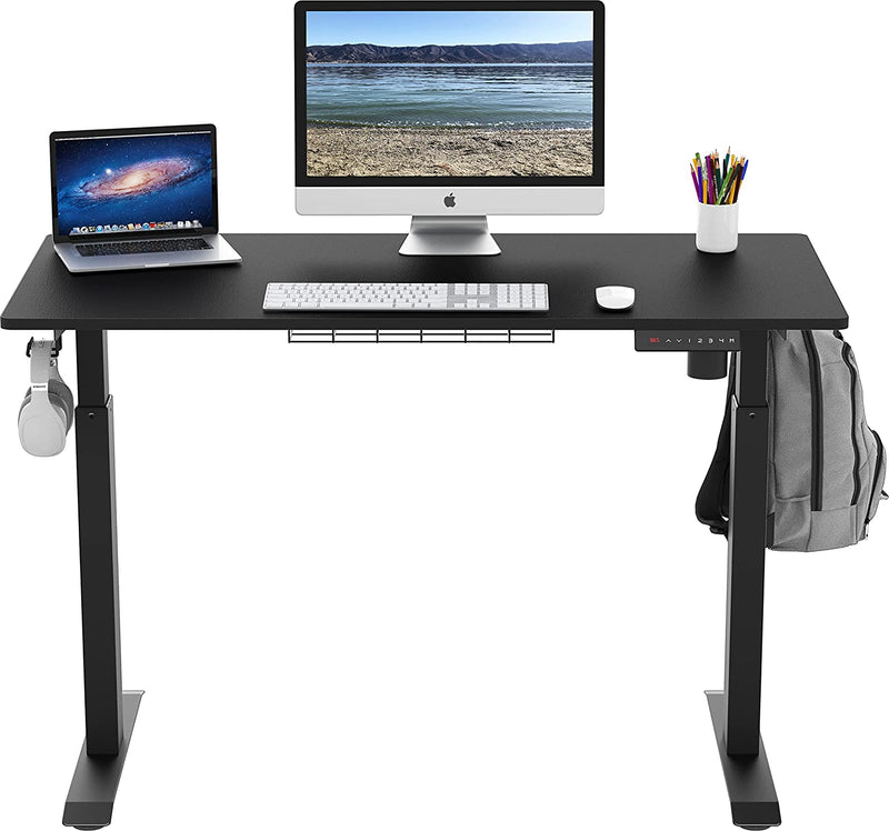 Electric Height Adjustable Standing Desk, 48 X 24 Inches, Black