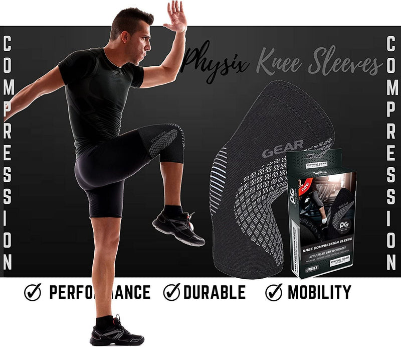 Knee Support Brace - Best No-Slip Knee Braces for Knee Pain Women & Men