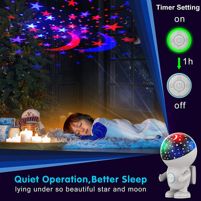 Astronauts Star Projector  - Night Light for Kids