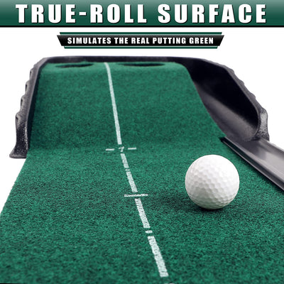 Two-Holes Golf Putting Mat for Indoor and Outdoor Training