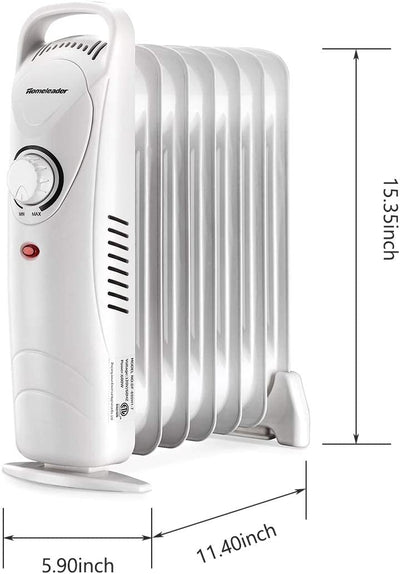 Mini Oil Filled Heater, Portable Space Radiant Heater 700W