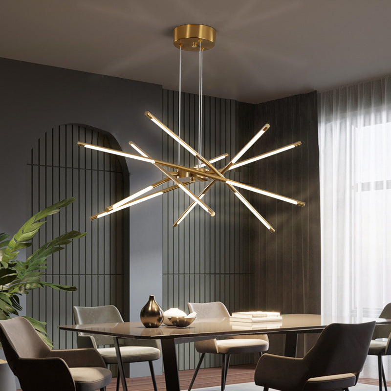 Post-Modern Style Dining Room Chandeliers Are Extremely Simple and Modern Nordic Atmosphere Living Room Light Luxury Art Lamps