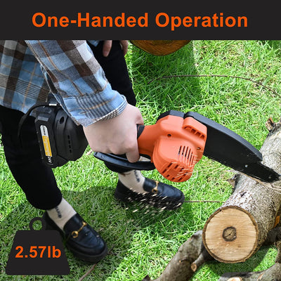 Cordless Mini Chainsaw 6 Inch (Battery Powered)