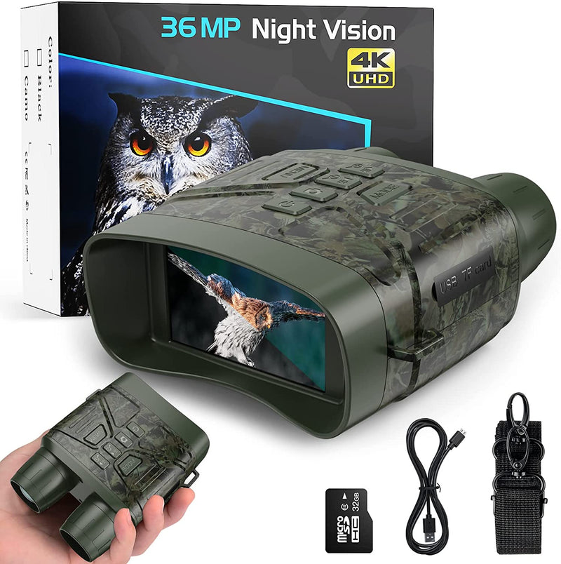 Night Vision Goggles for Hunting, 4K Infrared Night Vision Binoculars