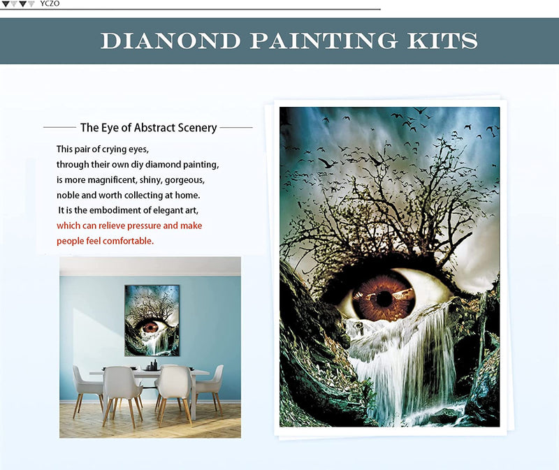 5D Diamond Painting Kits for Adults Eye - 12X16Inch