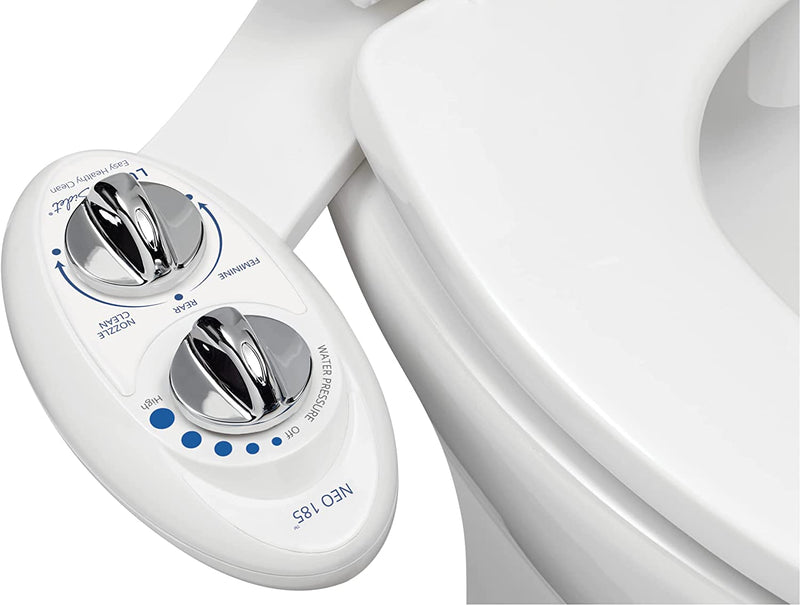 Non-Electric Bidet Toilet Attachment with Self-Cleaning