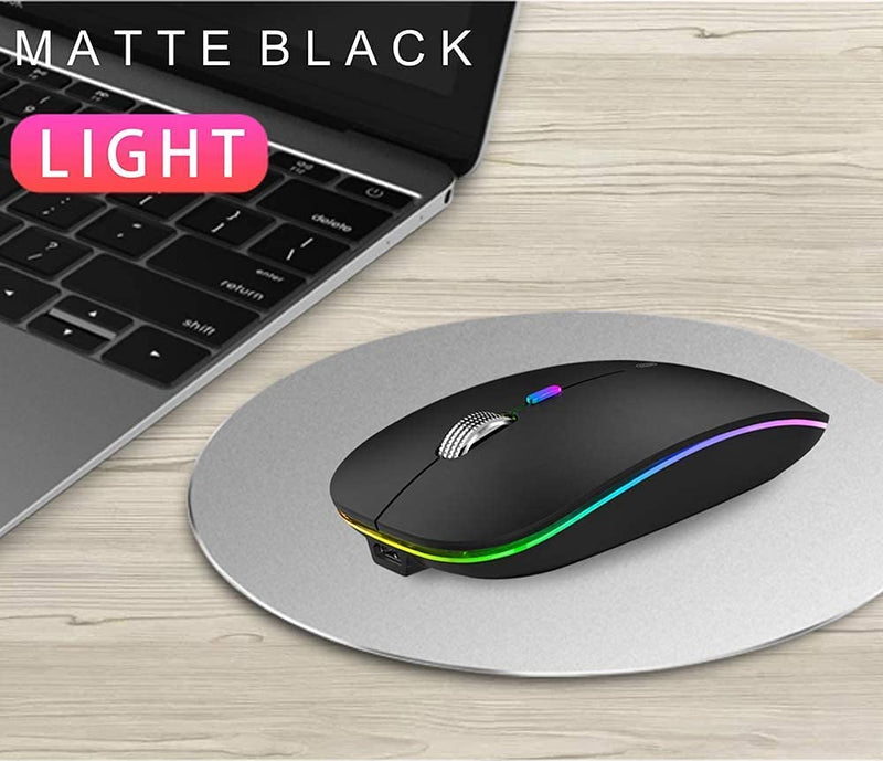 LED Wireless Mouse (Matte Black)