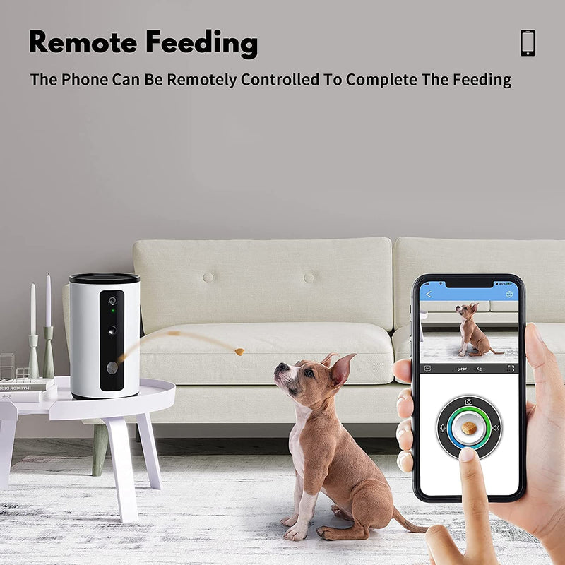 Smart Pet Camera: Dog Treat Dispenser with Pet Viewing