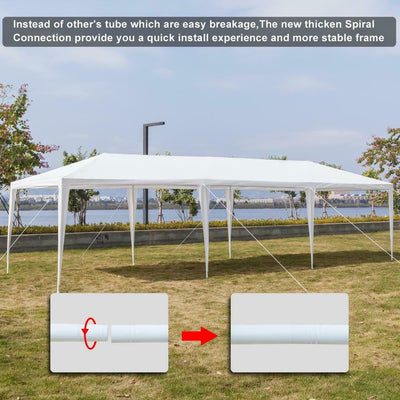 10' by 30' Portable White Party Canopy Tent