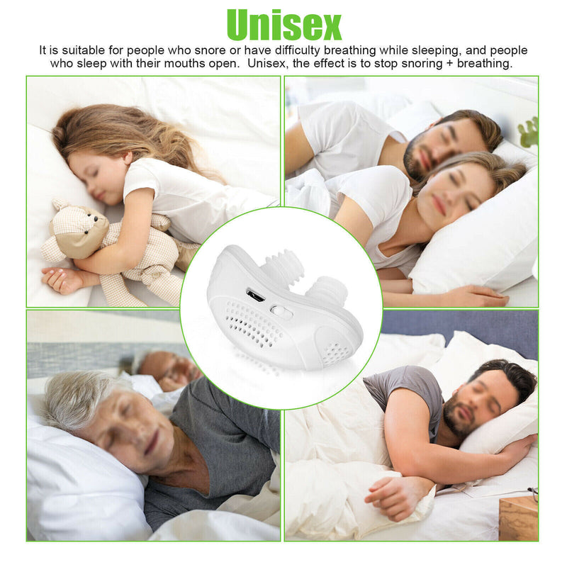 Micro Mini Electric Anti Snoring Device Noise Stop Sleep Aid Apnea