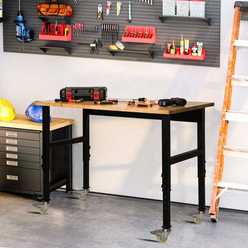 Portable Adjustable Woodworking Garage Workbench Table