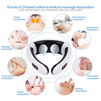 Neck Massage Electric Massager Pulse Back Cervical Vertebra Instrument Treatment