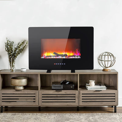 Wall Mounted Electric LED Flame Fireplace Space Heater