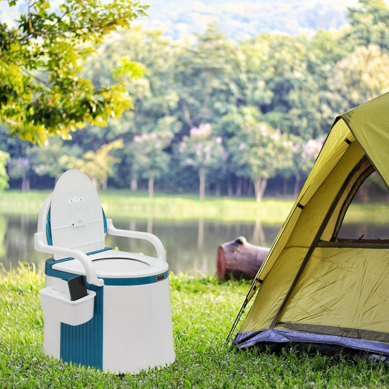 Portable Camping RV Travel Potty Toilet With Handrails