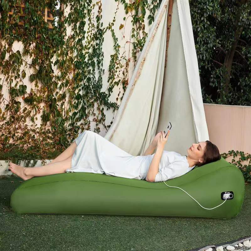 Automatic Inflatable Indoor / Outdoor Blow Up Air Sofa Bed Mattress Lounger